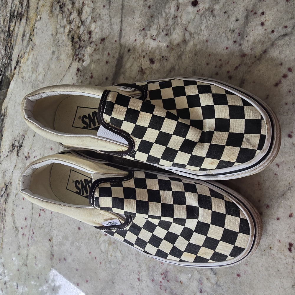 Vans Black and White Checkered Flats